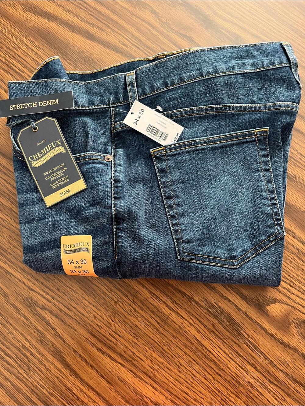 Daniel Cremieux Indigo Blue Stretch Slim Jeans